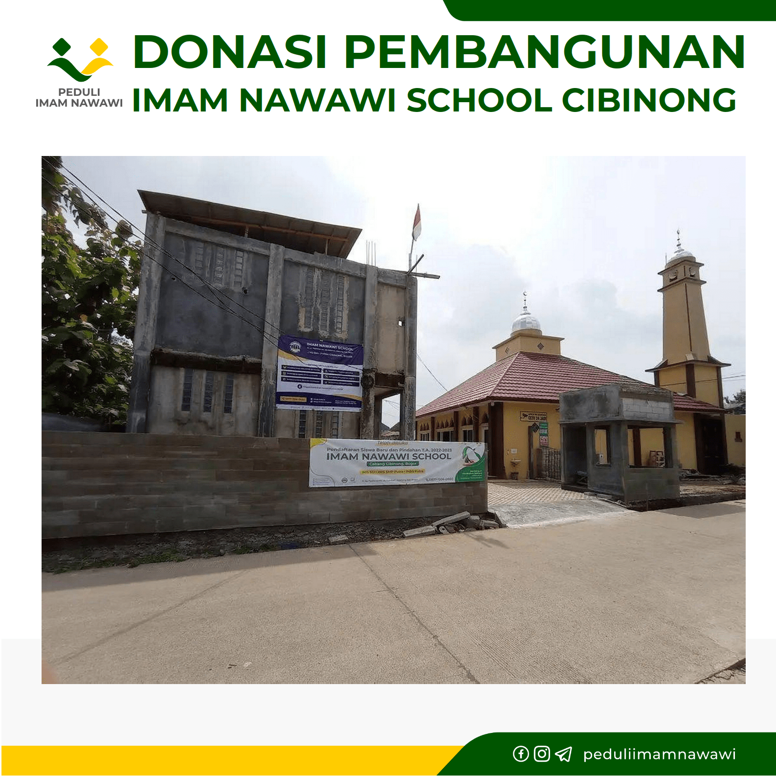 You are currently viewing Progress Pembangunan Imam Nawawi School Cibinong per akhir November 2021